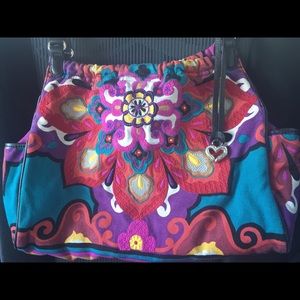 Brighton embroidered canvas tote